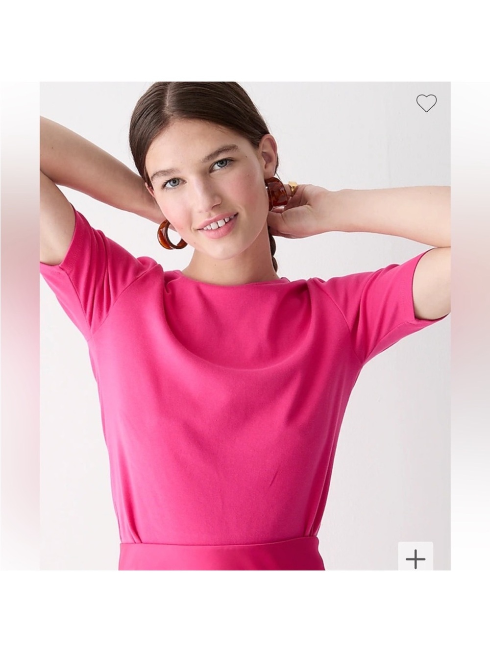 NWT J. Crew Slim PERFECT FIT Short-Sleeve Tee in Bright Pink